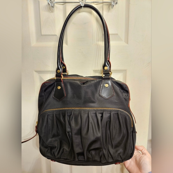 MZ Wallace Jane Bedford black handbag purse shoulderbag & wristlet wallet - Picture 2 of 13